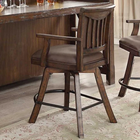 Upholstered Theater Counter Stool